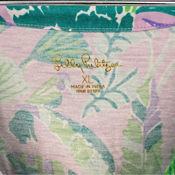 Lilly Pulitzer Lorina Swing Dress Purple Iris On The Chase Size XL 100% Cotton - Picture 3 of 8